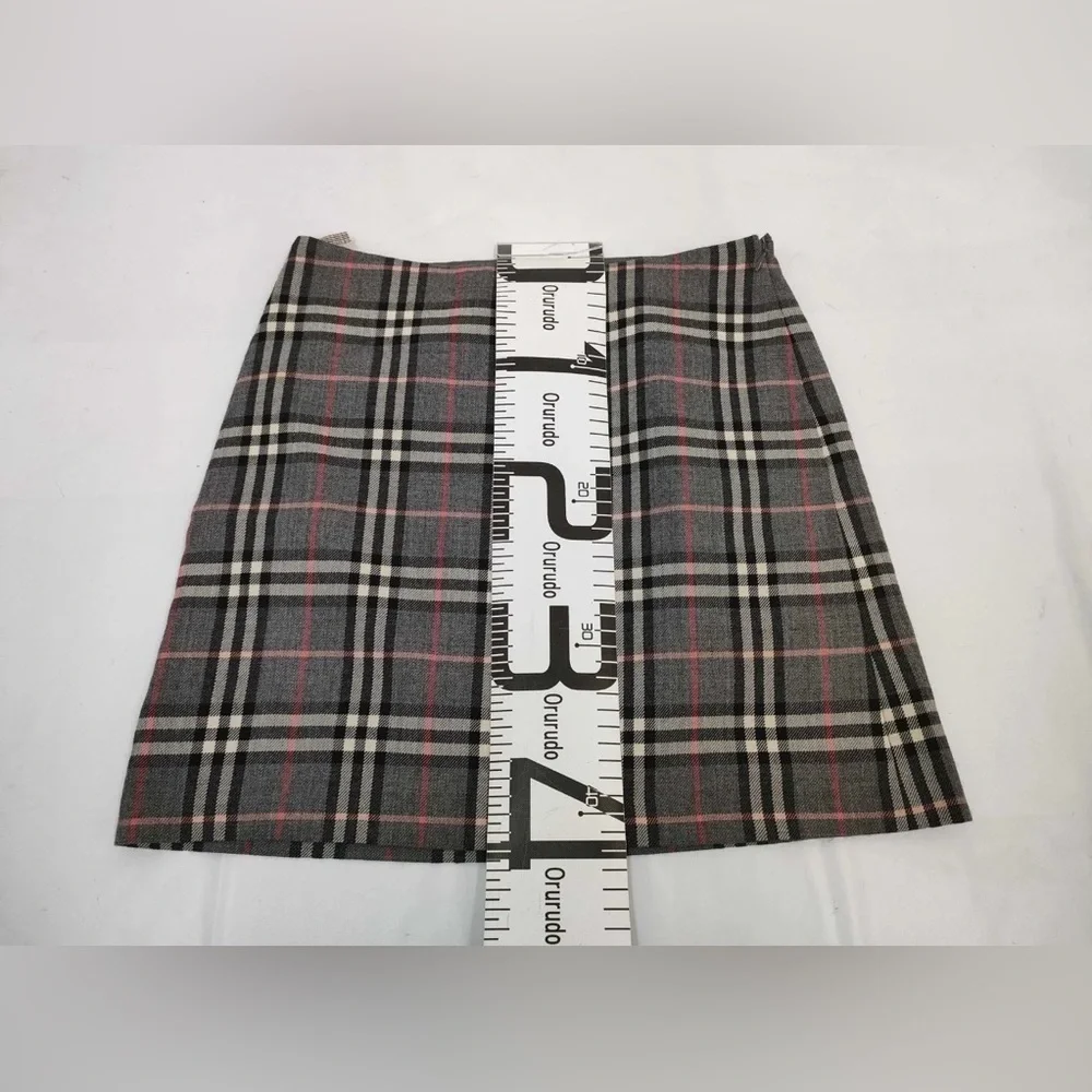 NEW Burberry vintage y2k grey nova check mini skirt size 38